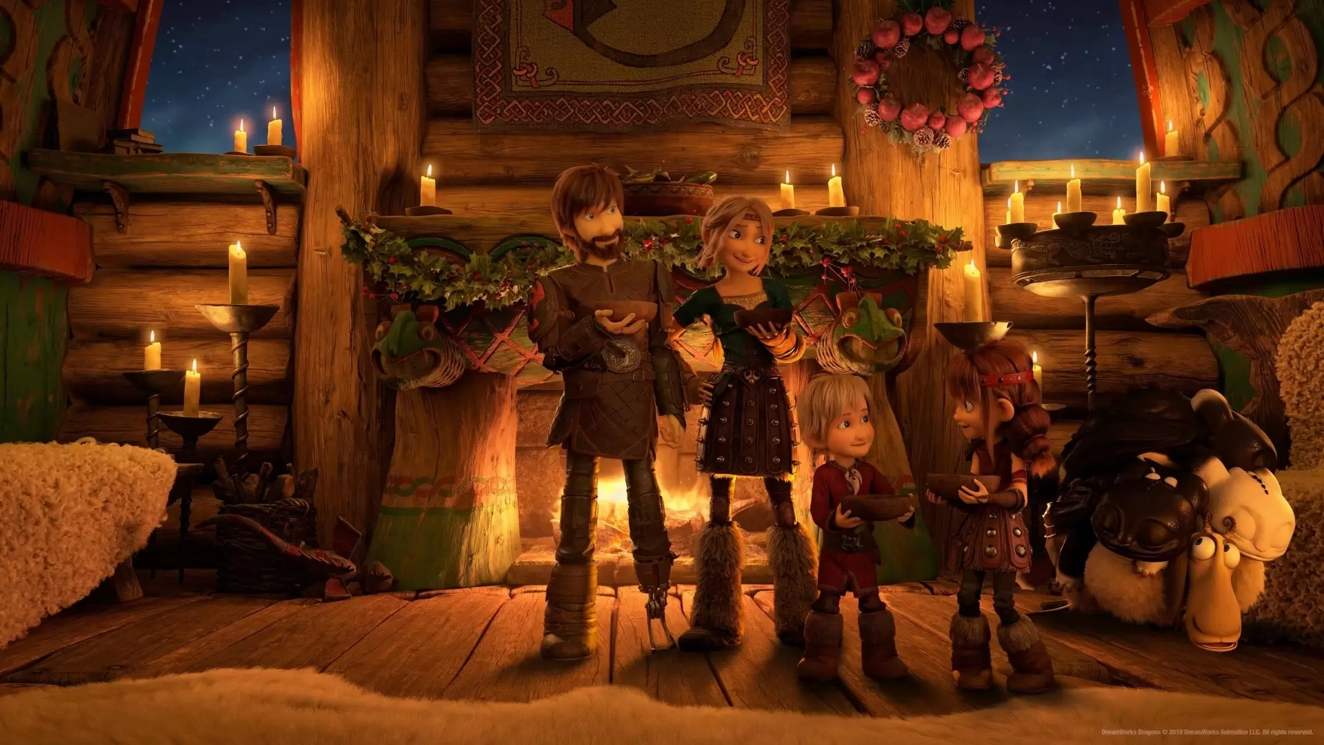 دانلود انیمیشن How to Train Your Dragon: Snoggletog Log 2019